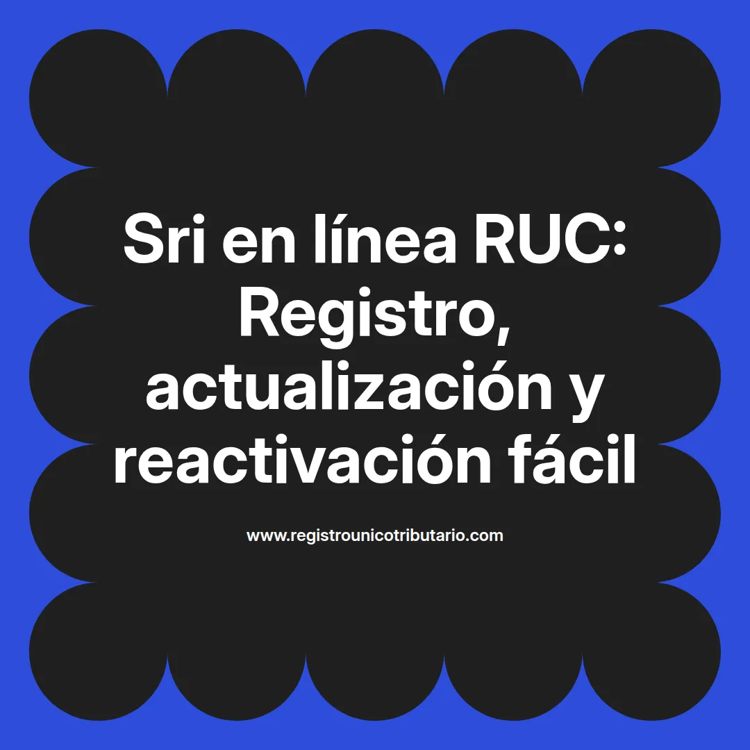 Imagen destacada sobre sri en línea ruc y procesos de actualización y reactivación de ruc