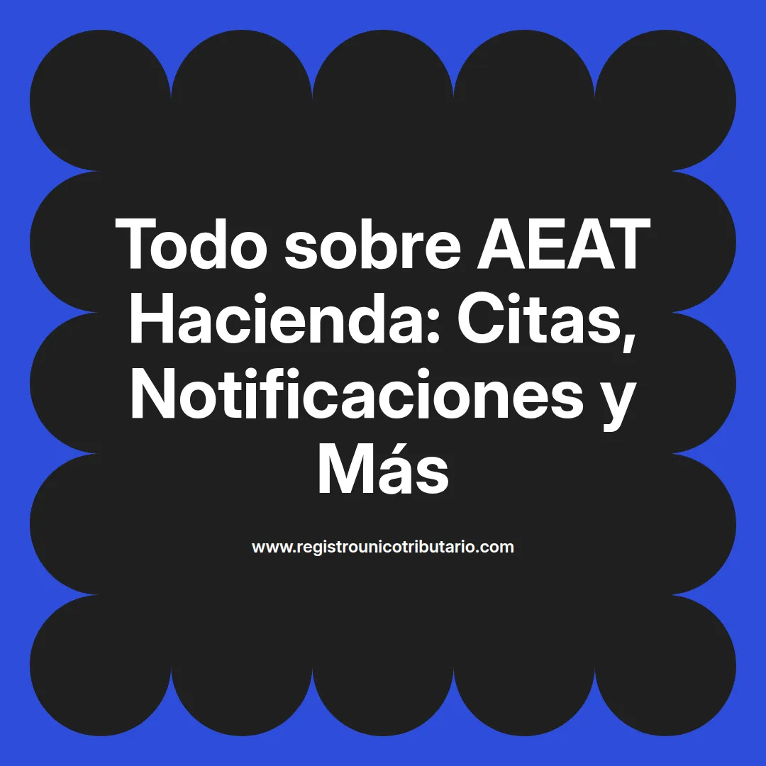 Imagen informativa sobre servicios de la aeat hacienda y procesos de cita previa en línea