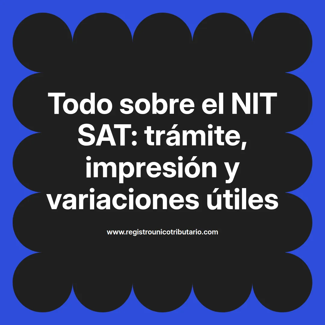 Imagen destacada sobre el sistema de nit sat y su uso en trámites y servicios relacionados